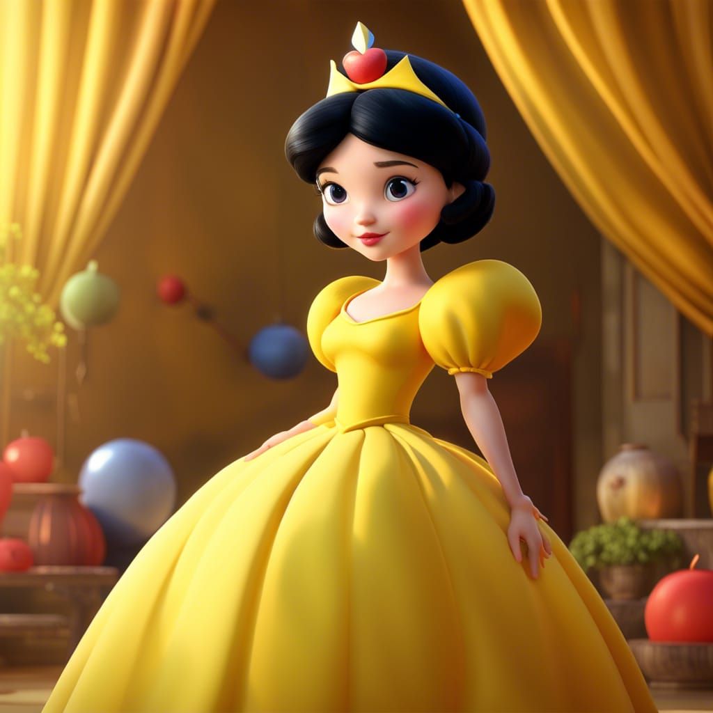 Disney Snow White Inspired Princess in 3D Digital Art