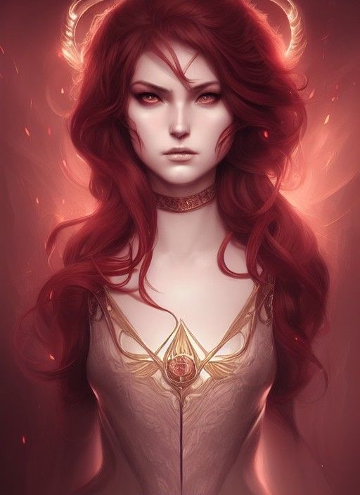 Aries Zodiac Portrait in Hyper-Realistic Style