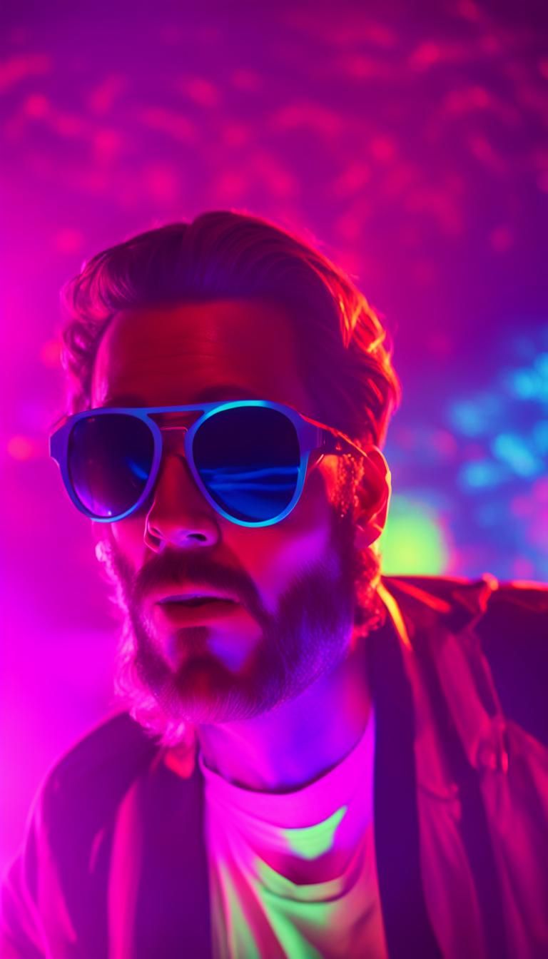 Synthwave Neon Rave Party