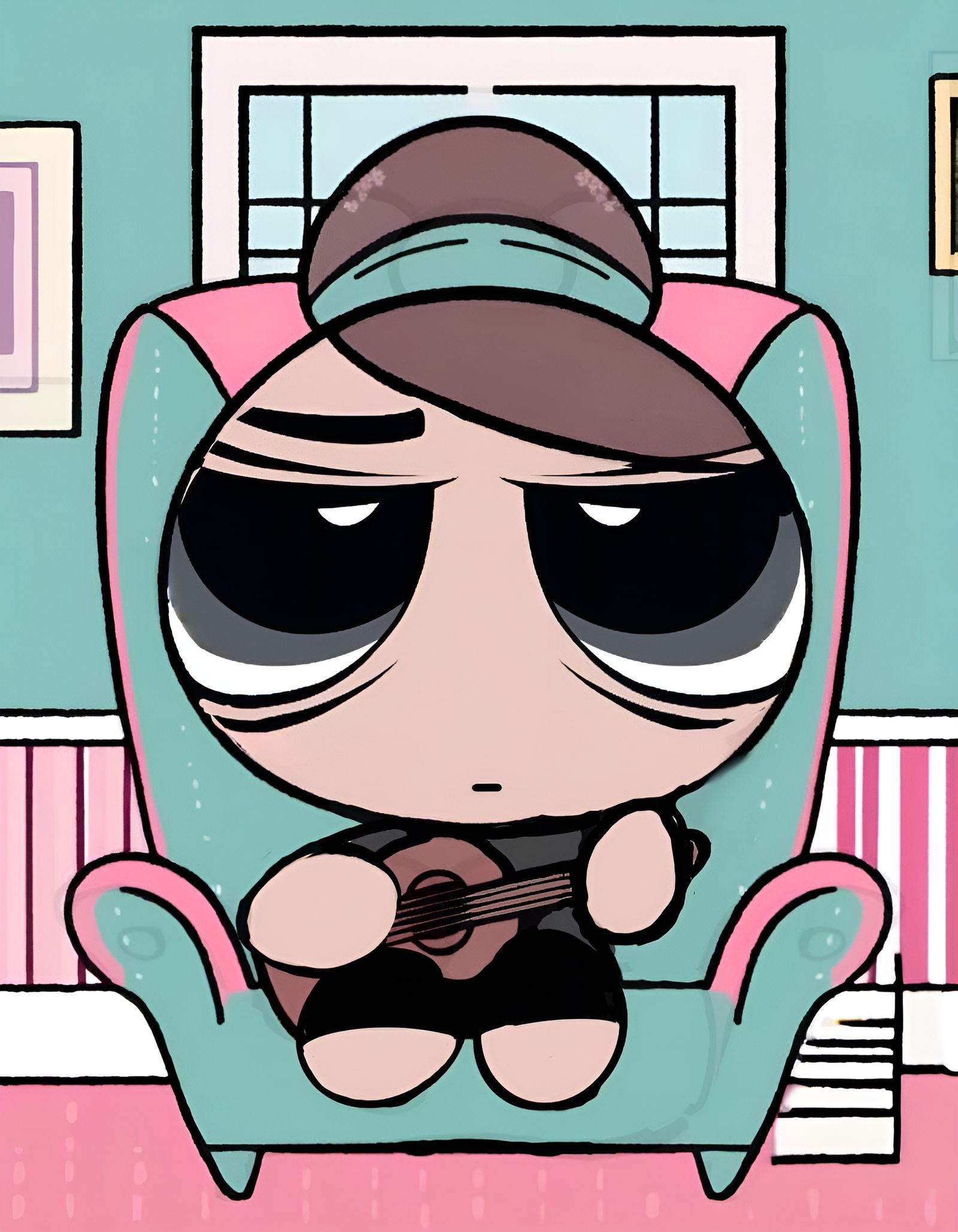 Playful Doodle of Books Stacked on Floor