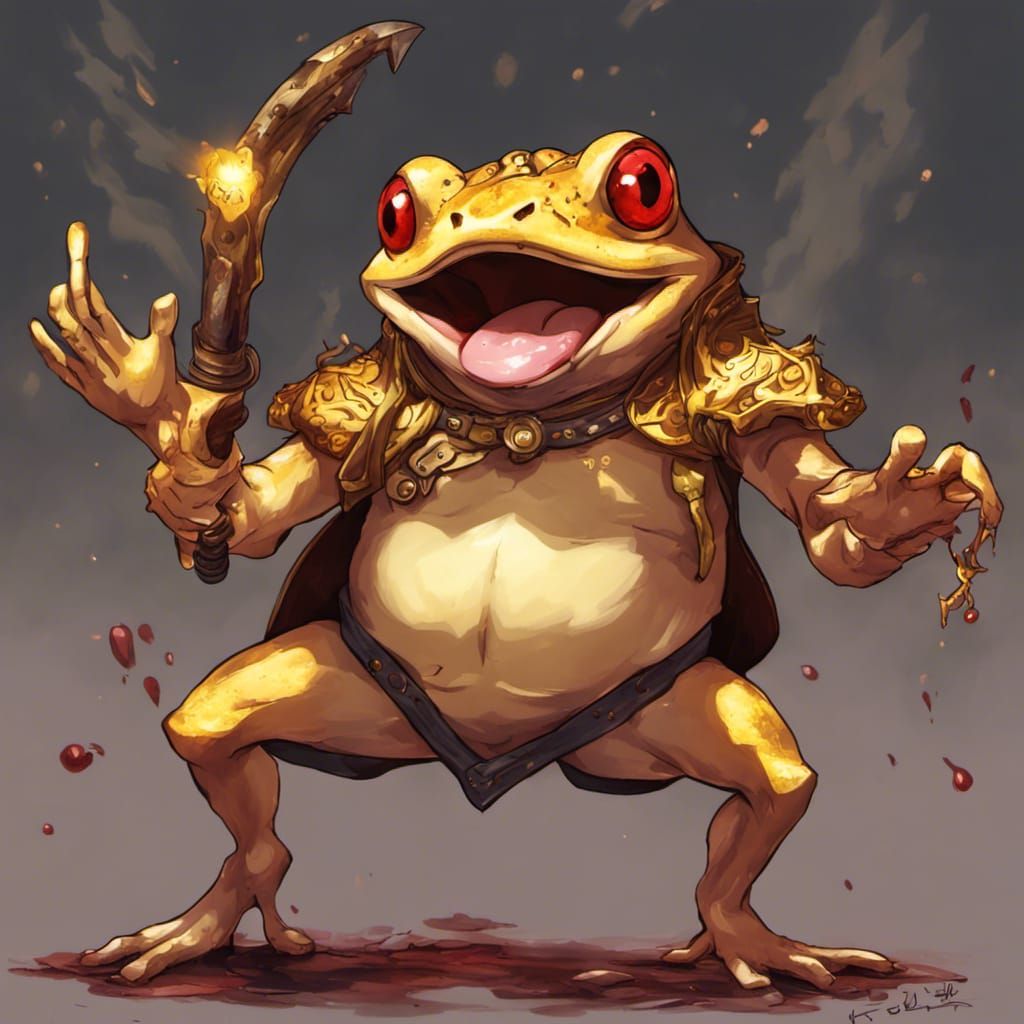Golden Frog Folk Bloodbender as Anime Art