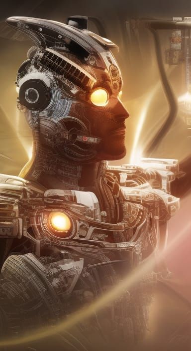 Detailed Schematic Diagram of Human Cyborg