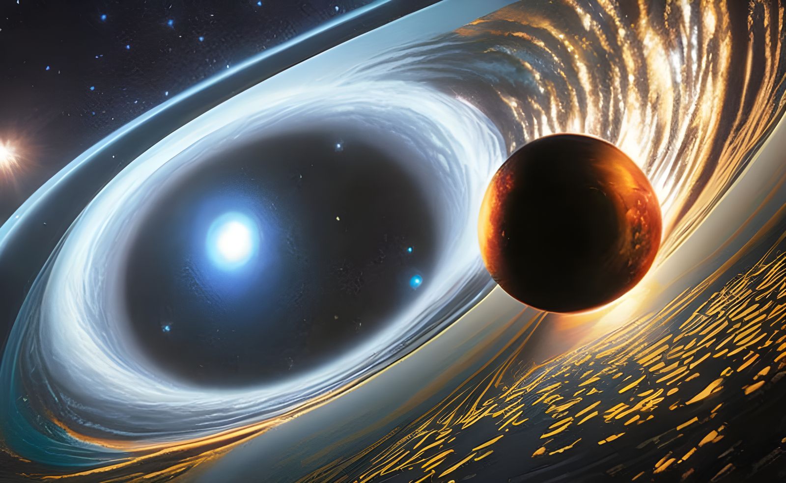 Museum Quality Oil Painting of Miranda, Uranus Moon