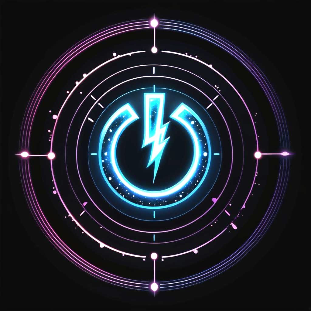 Astrological Sign of Power Logo in Colored Ink