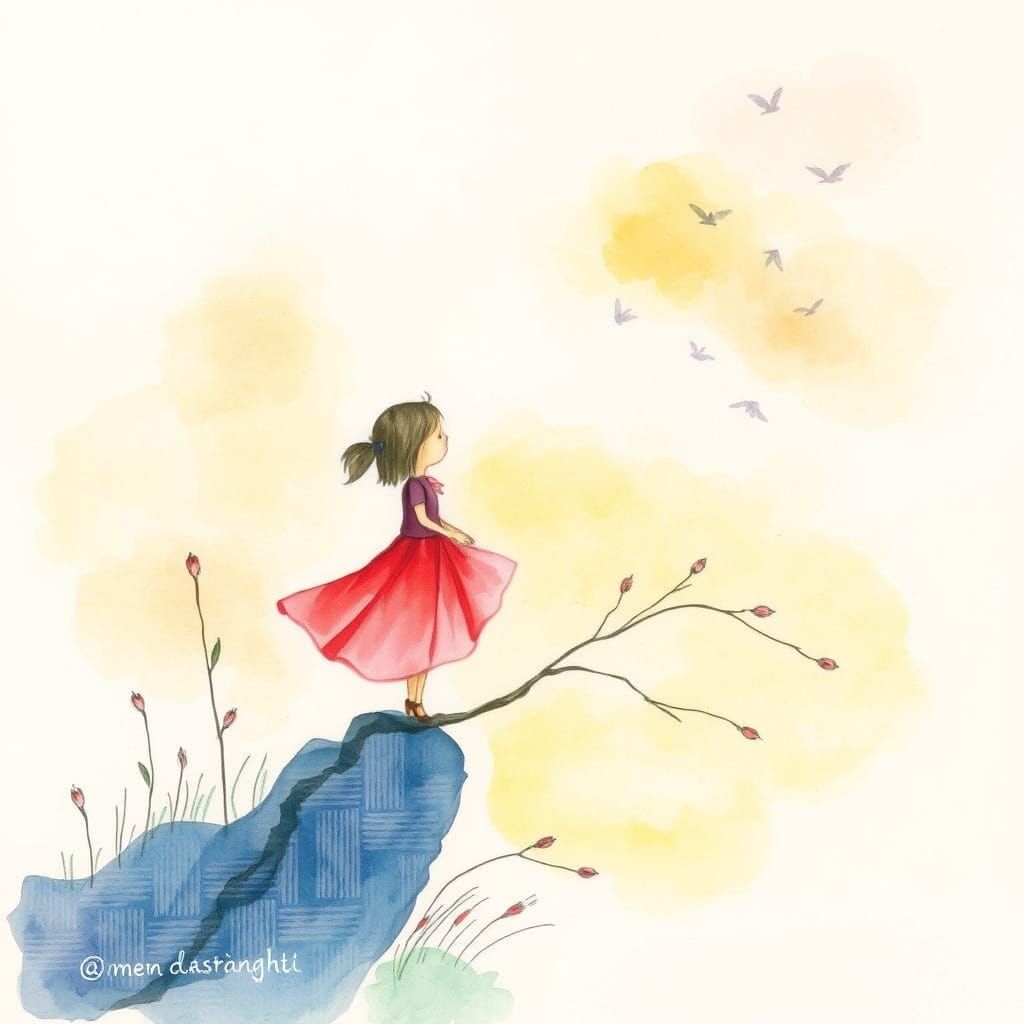 Melancholy Farewell: A Watercolor Painting of Goodbye