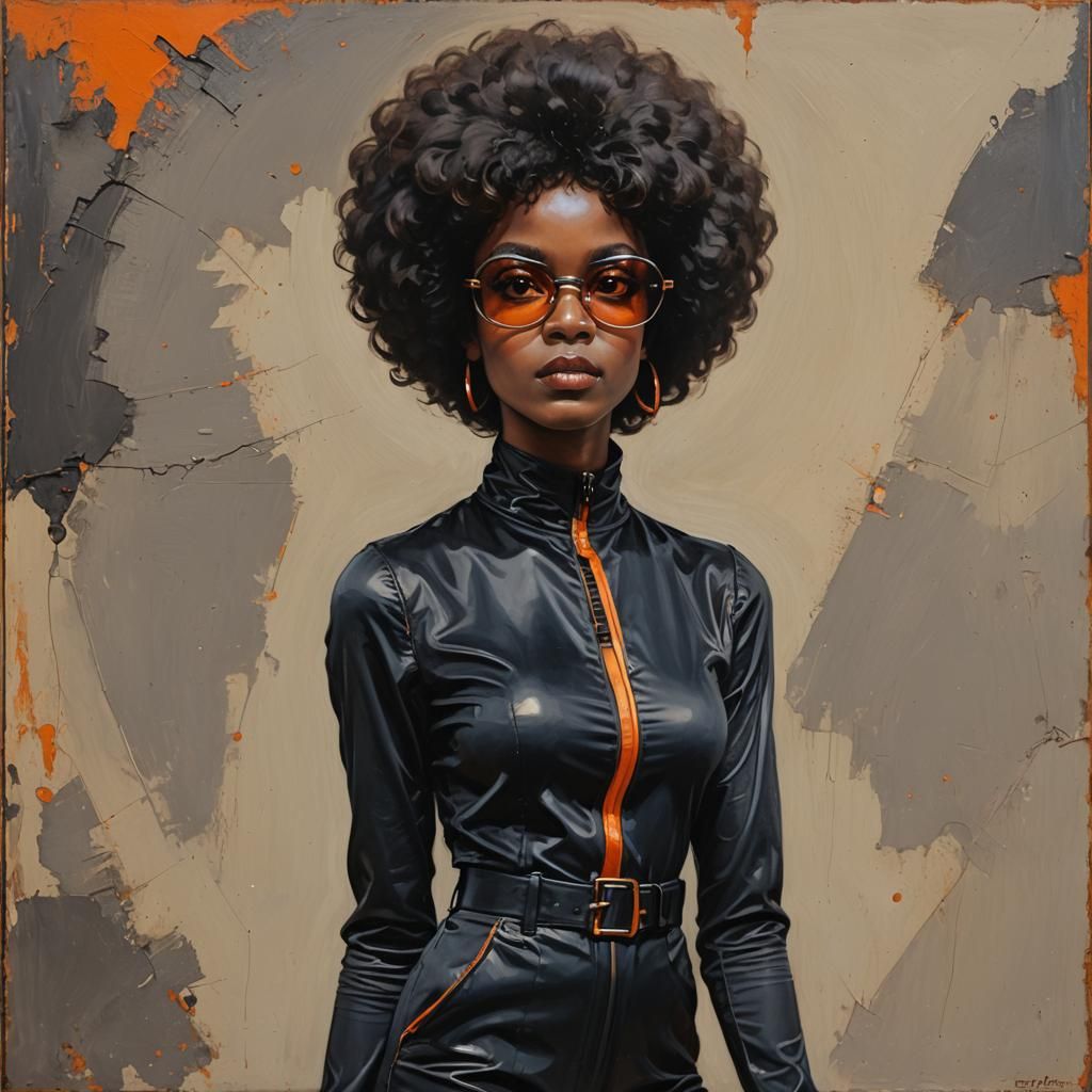 Vampire in Disco Jumpsuit: An Oil Painting