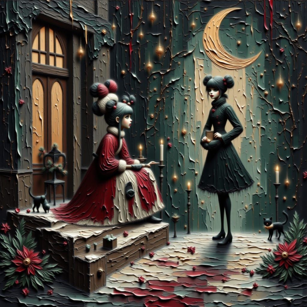 Christmas Crypt Keeper Emerging from Snowy Crypt