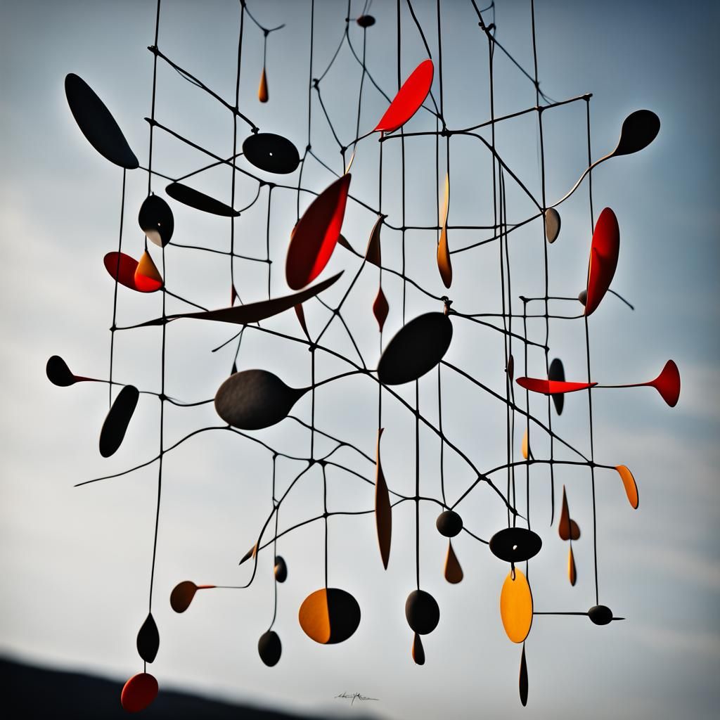 Artistic Mobile in Alexander Calder Style