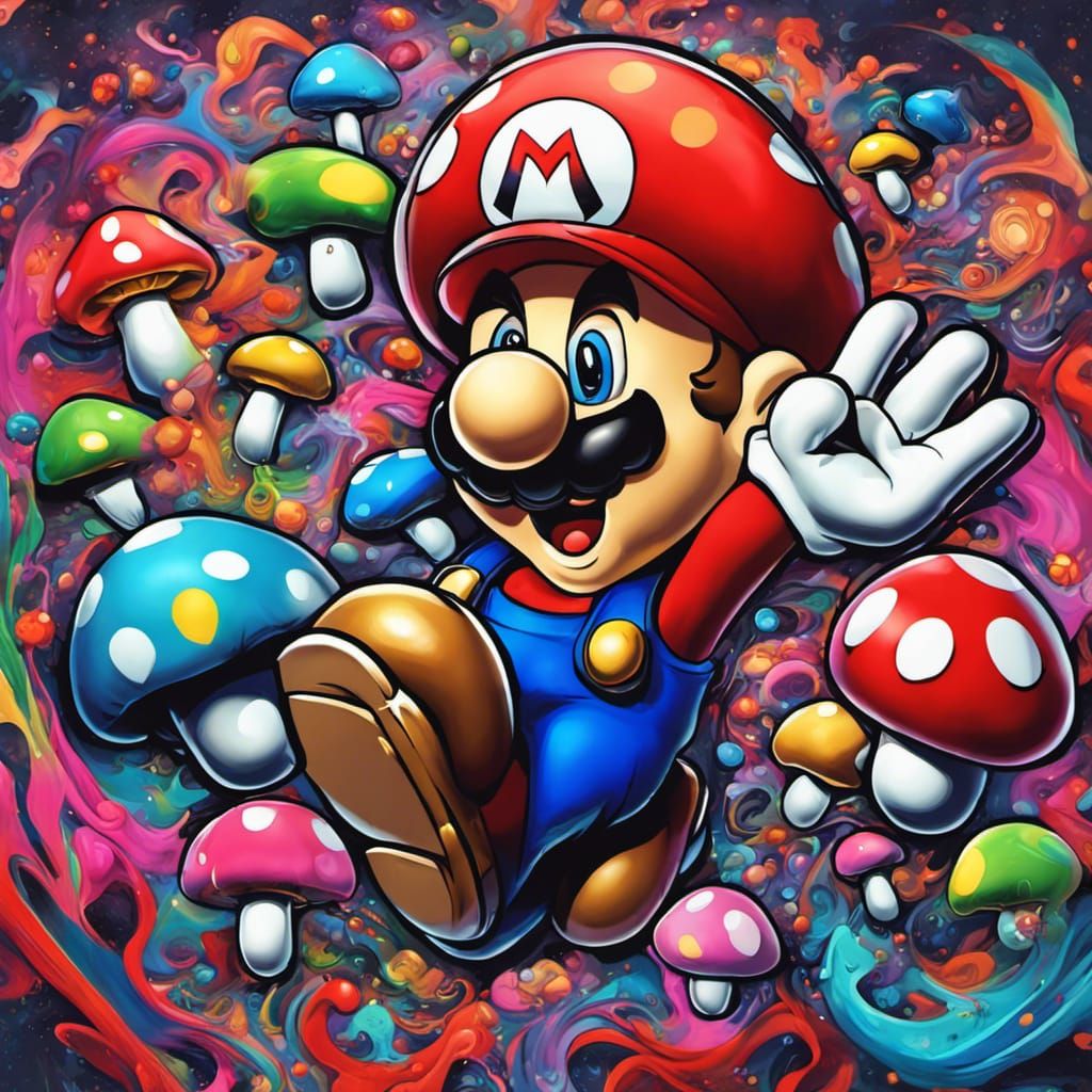 Supermario Tripping: Graffiti Art in Psychedelic Style