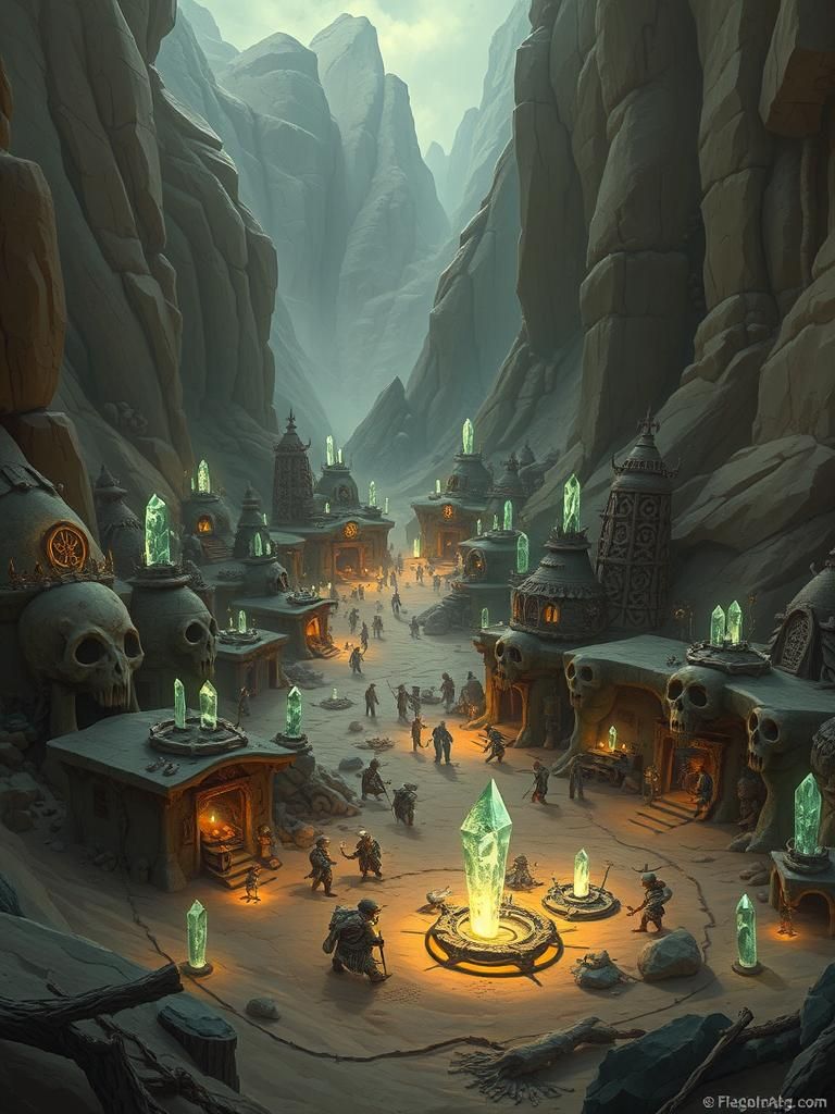 Fantasy Goblin Village in Gemstone Canyon