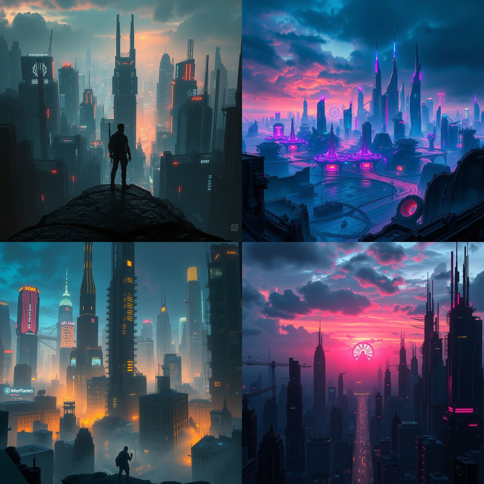 Sci-Fi Scene Inspired by Automatica in Matte Painting Style