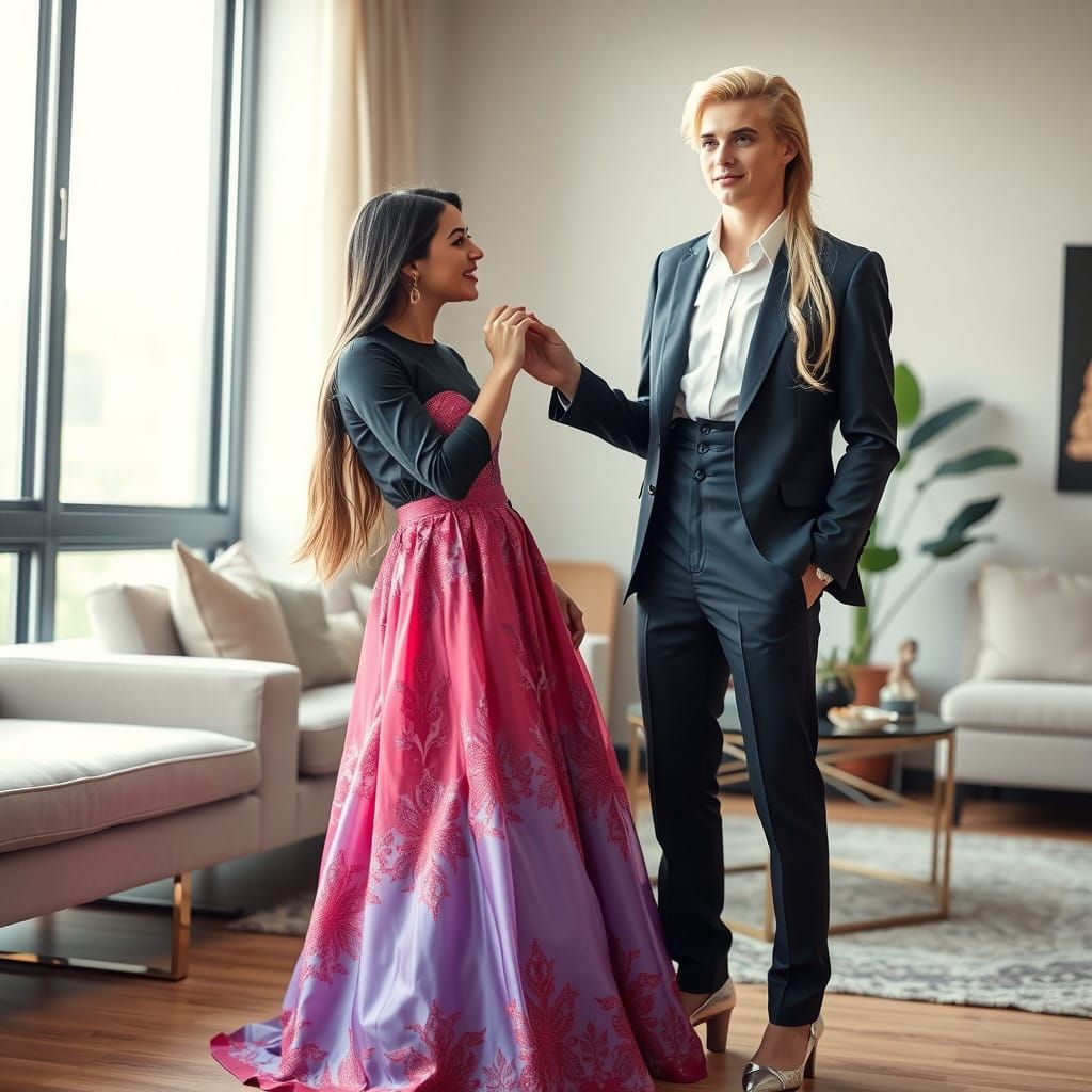 Androgynous Beauty in Elegant Disco