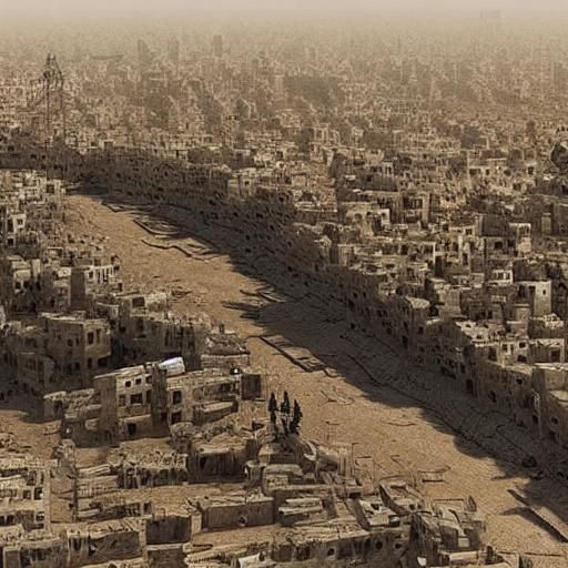 Israel Palestine Conflict: Epic Cinematic Digital Painting