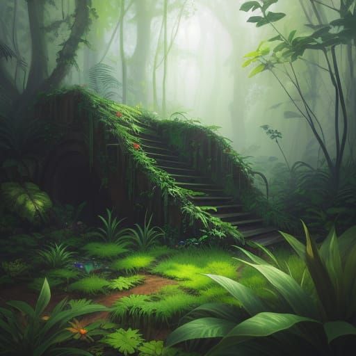 Plants Grow in Hidden Places: Hyperrealistic Concept Art