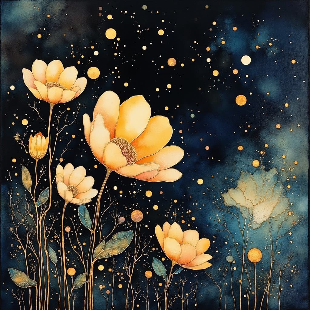 Minimalist Japanese Haiku Art with Lonely Flower