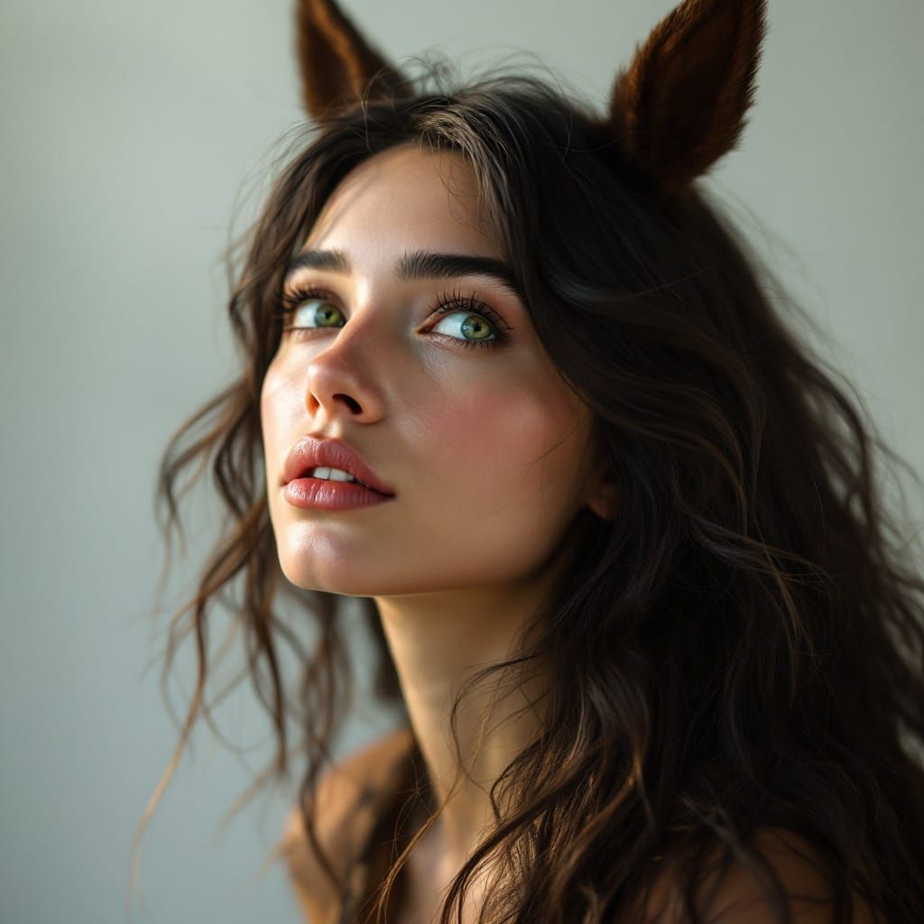 18-Year-Old Girl in Hyper-Realistic Digital Art Style