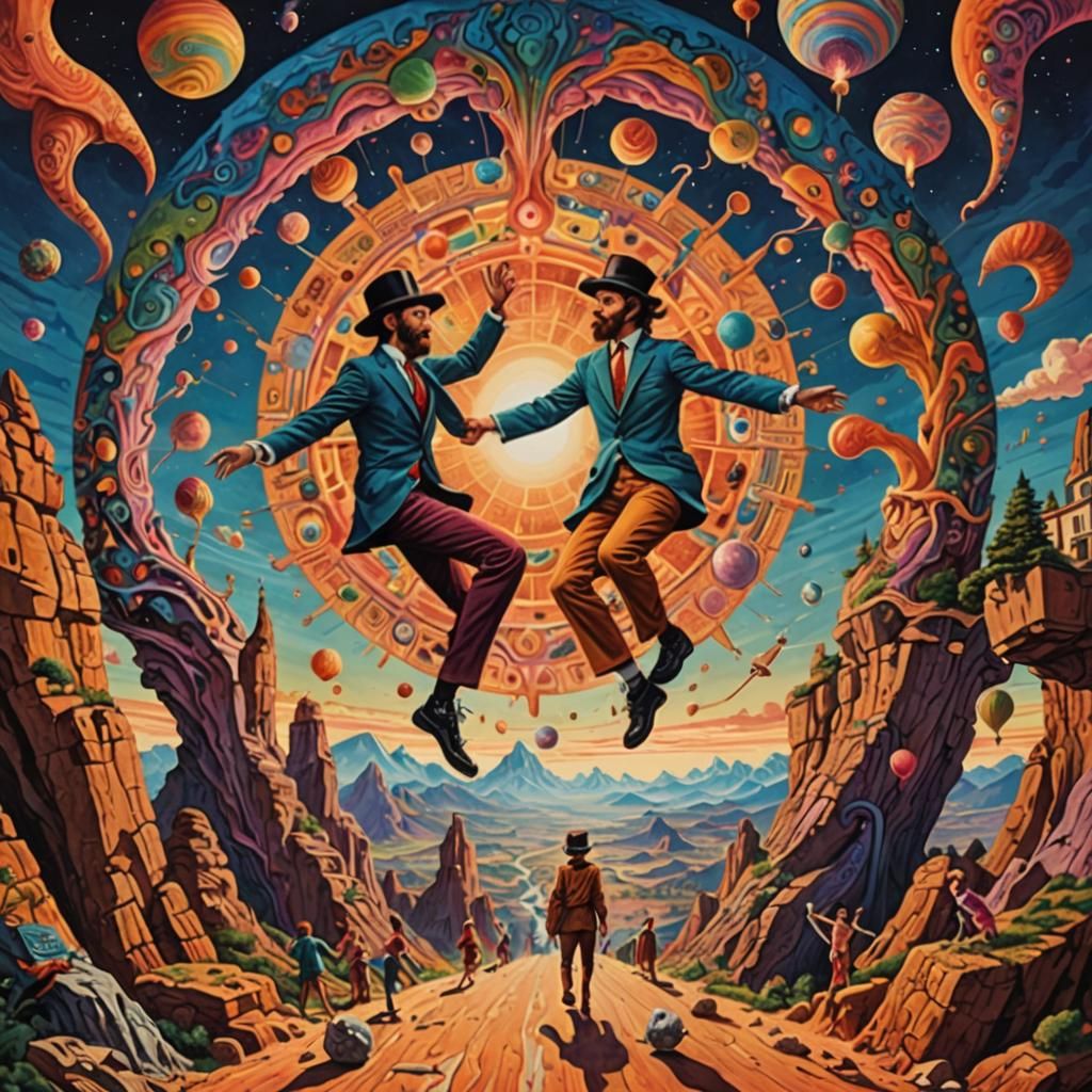 Psychedelic Acrobatics in Massurrealist Style