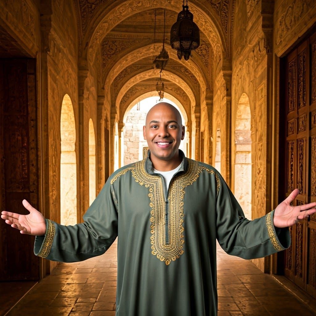 Warm Egyptian Gentleman in Historic Cairo