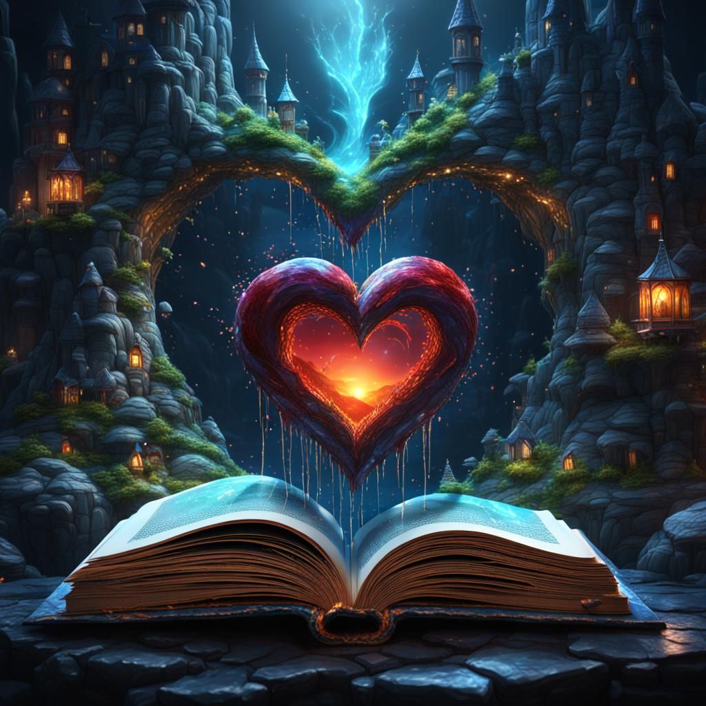 Heart-Shaped Book: Fantasy Concept Art