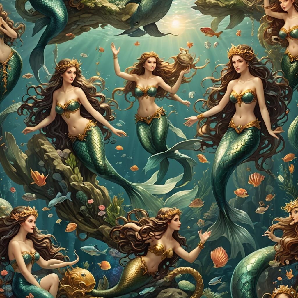 Mermaids and Goddess in Atlantis