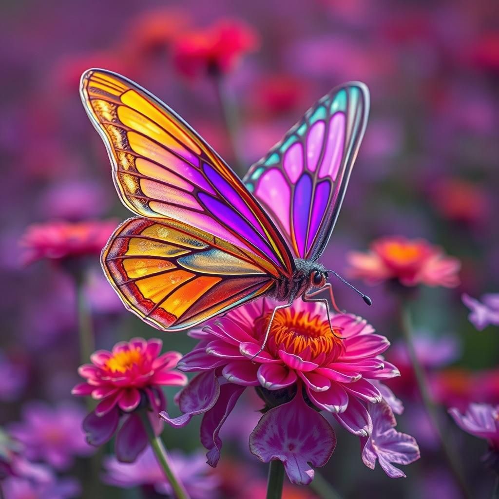 A beautiful masterpiece of a gigantic large close up glass g...