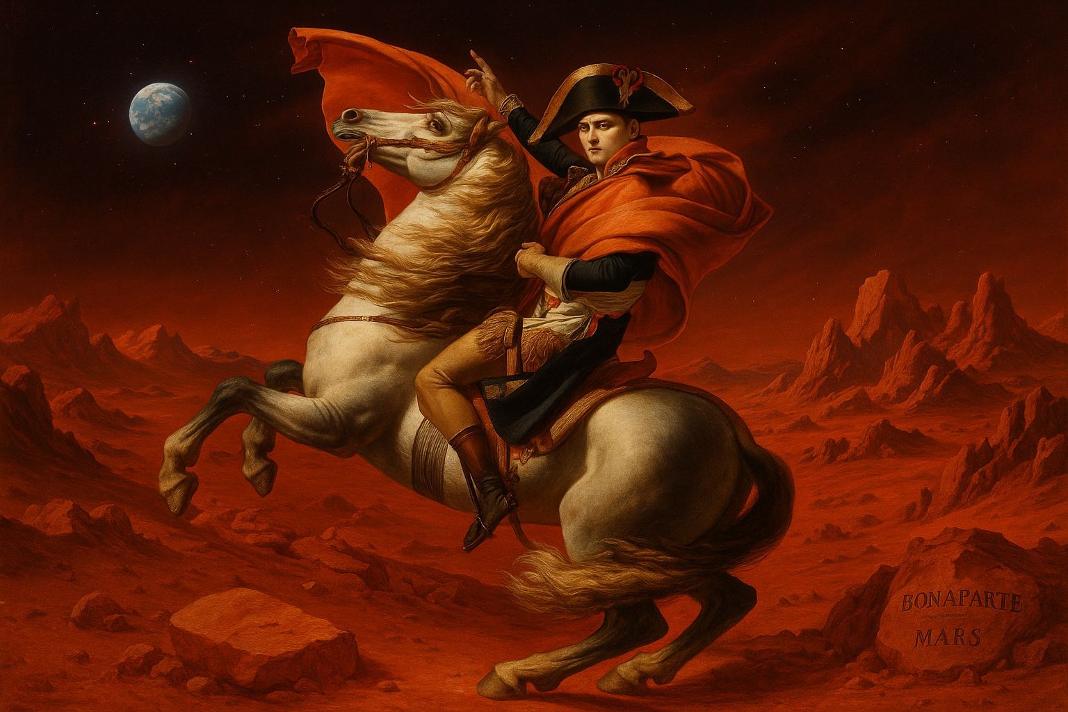 Napoleon on Mars in Neoclassical Style