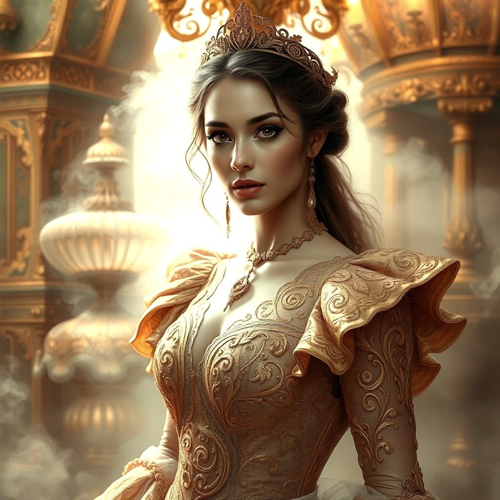 Golden Portraits of Enchanted Realms