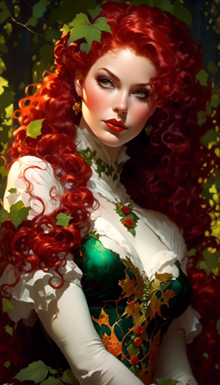 Poison Ivy in DC Comics Style