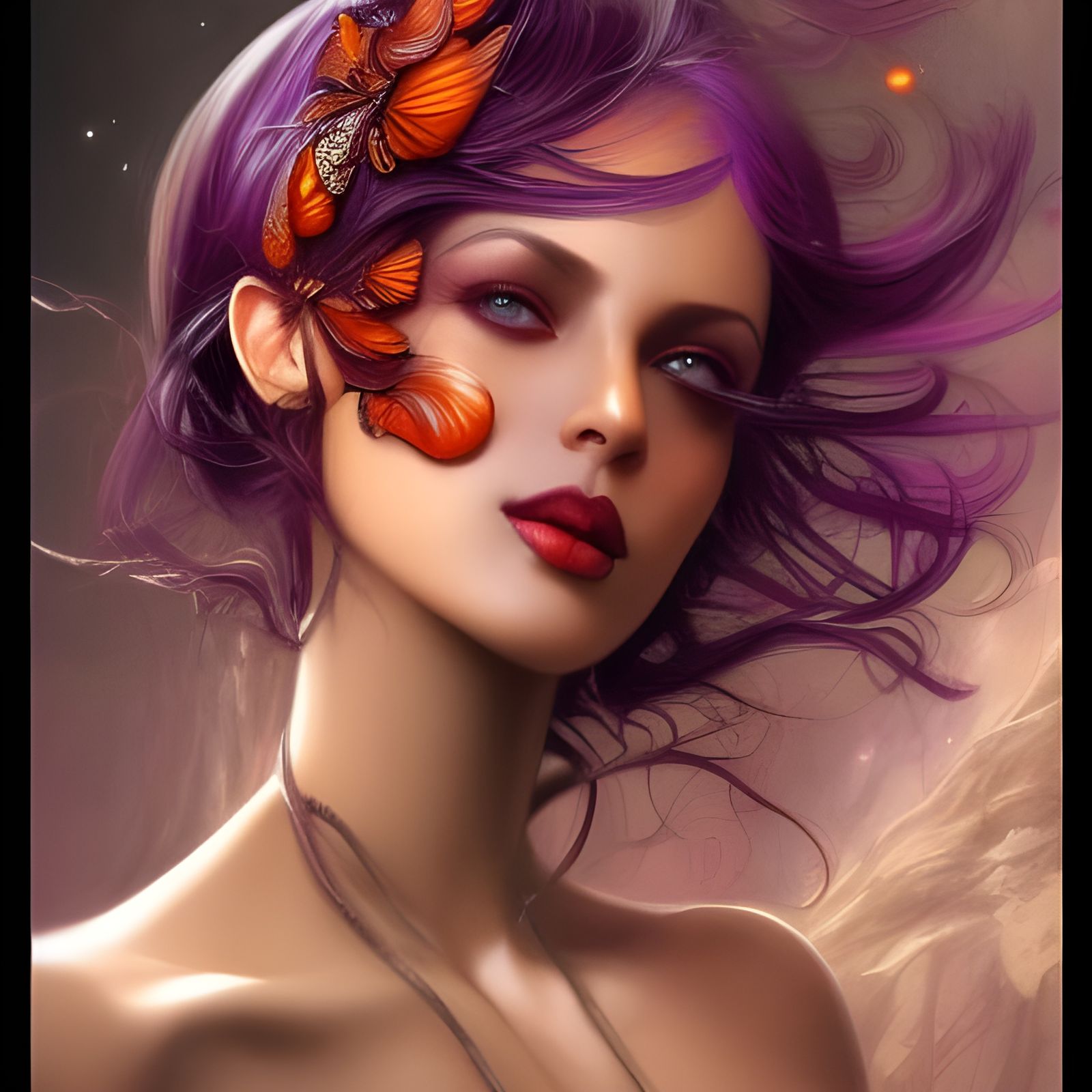 Beautiful Neovictorian Woman Portrait in Unreal Engine Style