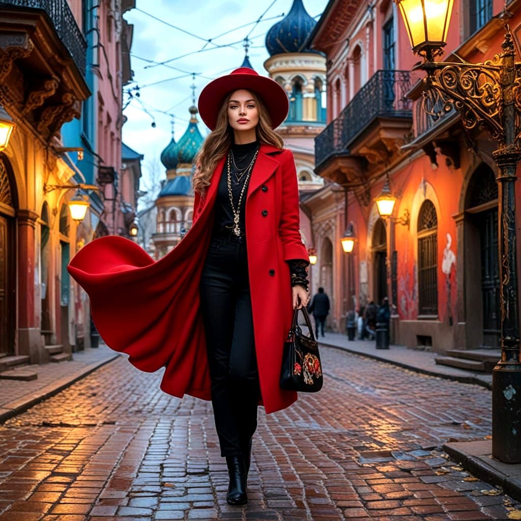 A Hyperrealistic Portrait of a Beautiful Woman in Vibrant At...