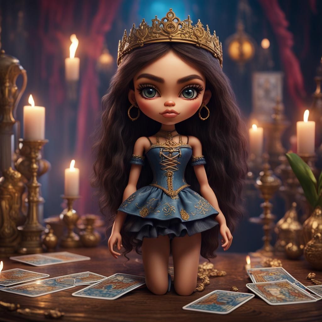 Bratz Dolls as Strength Tarot Card: Hyperrealistic Art