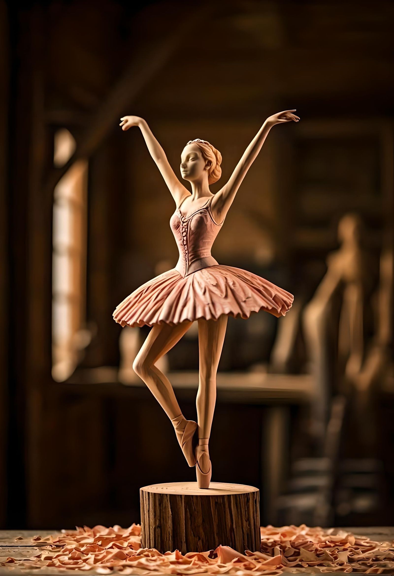 Coppélia: Sculptor Carves Dancer in Workshop
