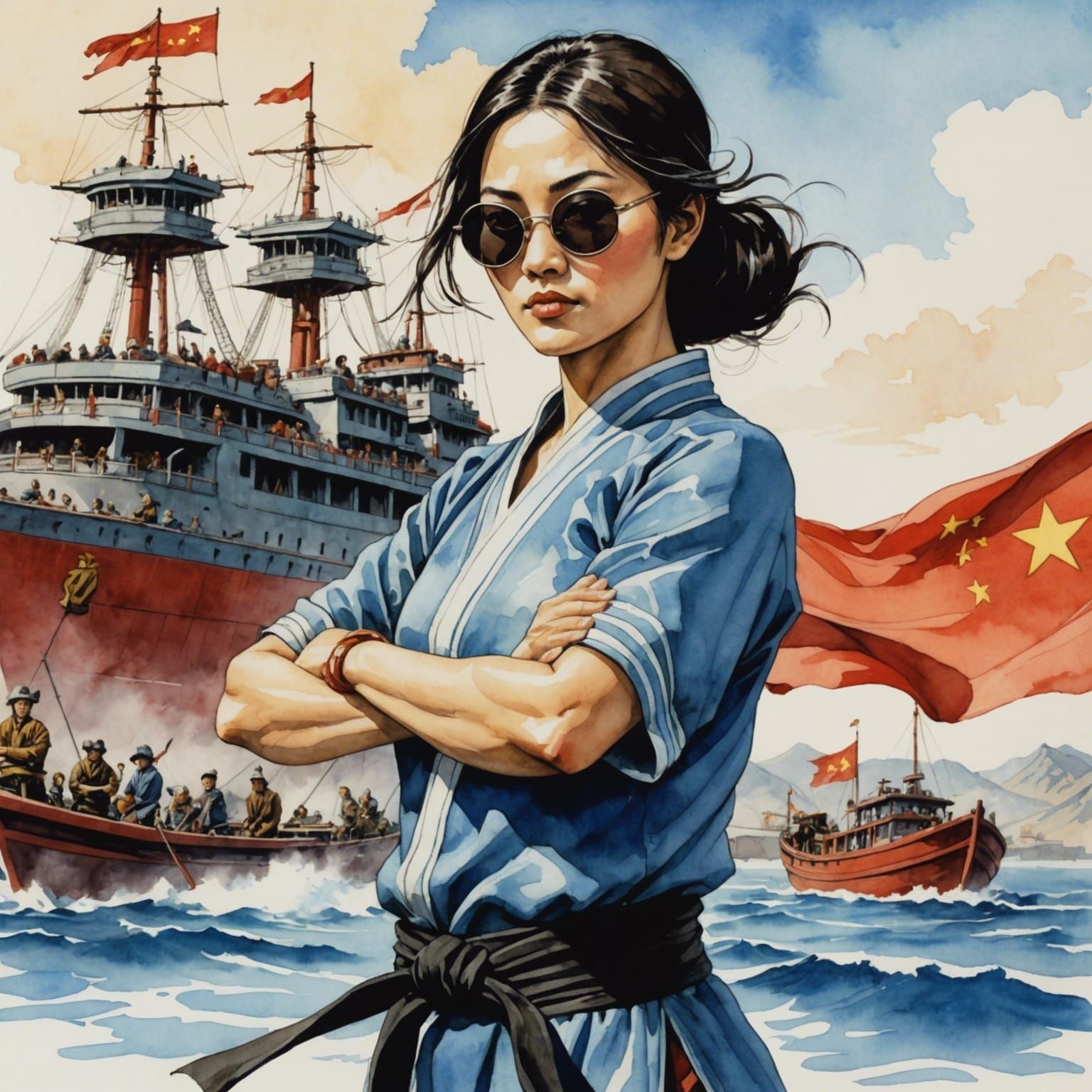 Huang Bamei, Chinese pirate and naval commander from the 20t...