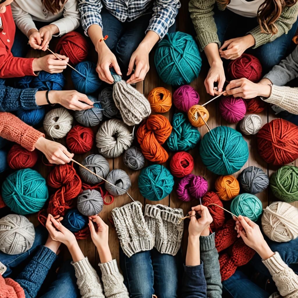 Knitting circle assemble!