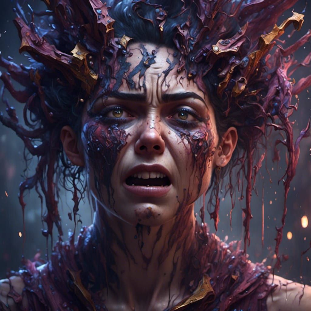 Woman's Inner Battle with Mental Health