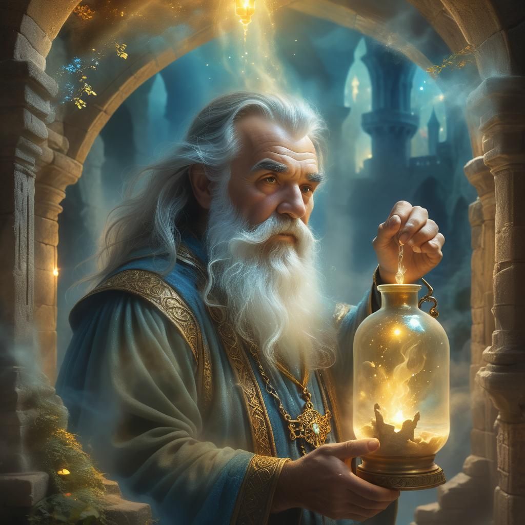 Mighty Wizard Potion in Mystical Castle