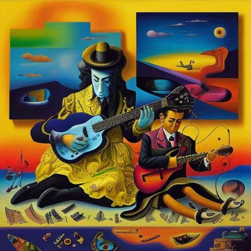 Surreal Musicians in a Dali-esque Dreamscape