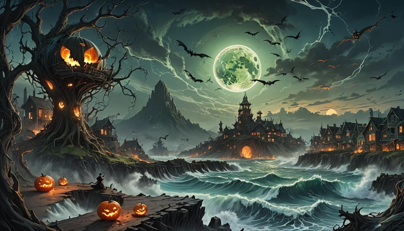 Eerie Dark Fantasy: Divided World Concept Art