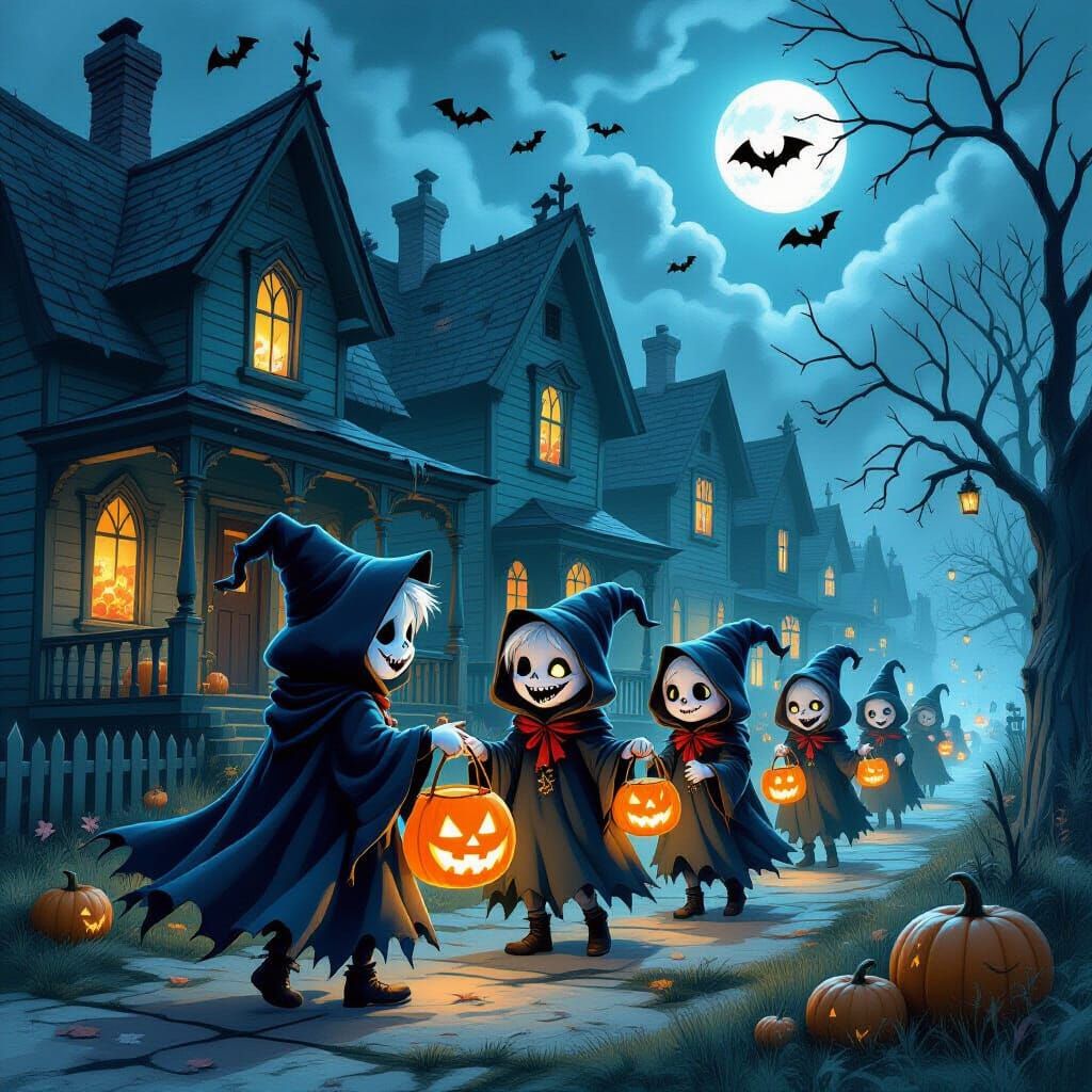 Friendly Ghouls Trick-or-Treating for Spooky Delights