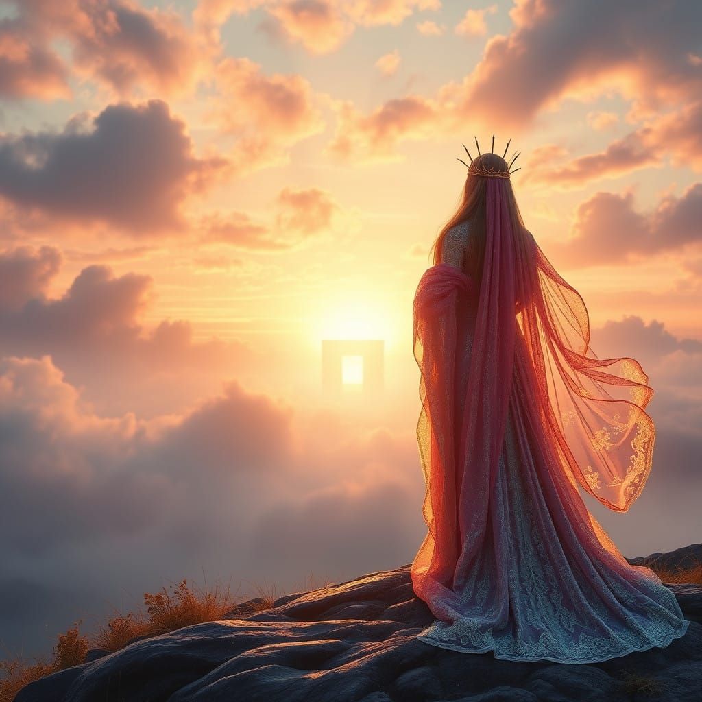 Slavic Goddesses of Dawn and Dusk in Cosmic Harmony