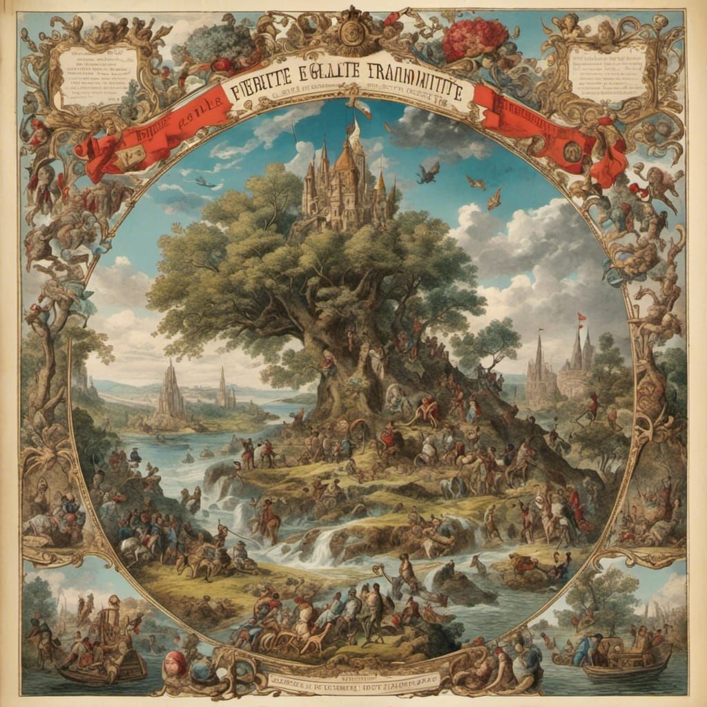 Hyperrealist Image of Liberté, égalité, fraternité