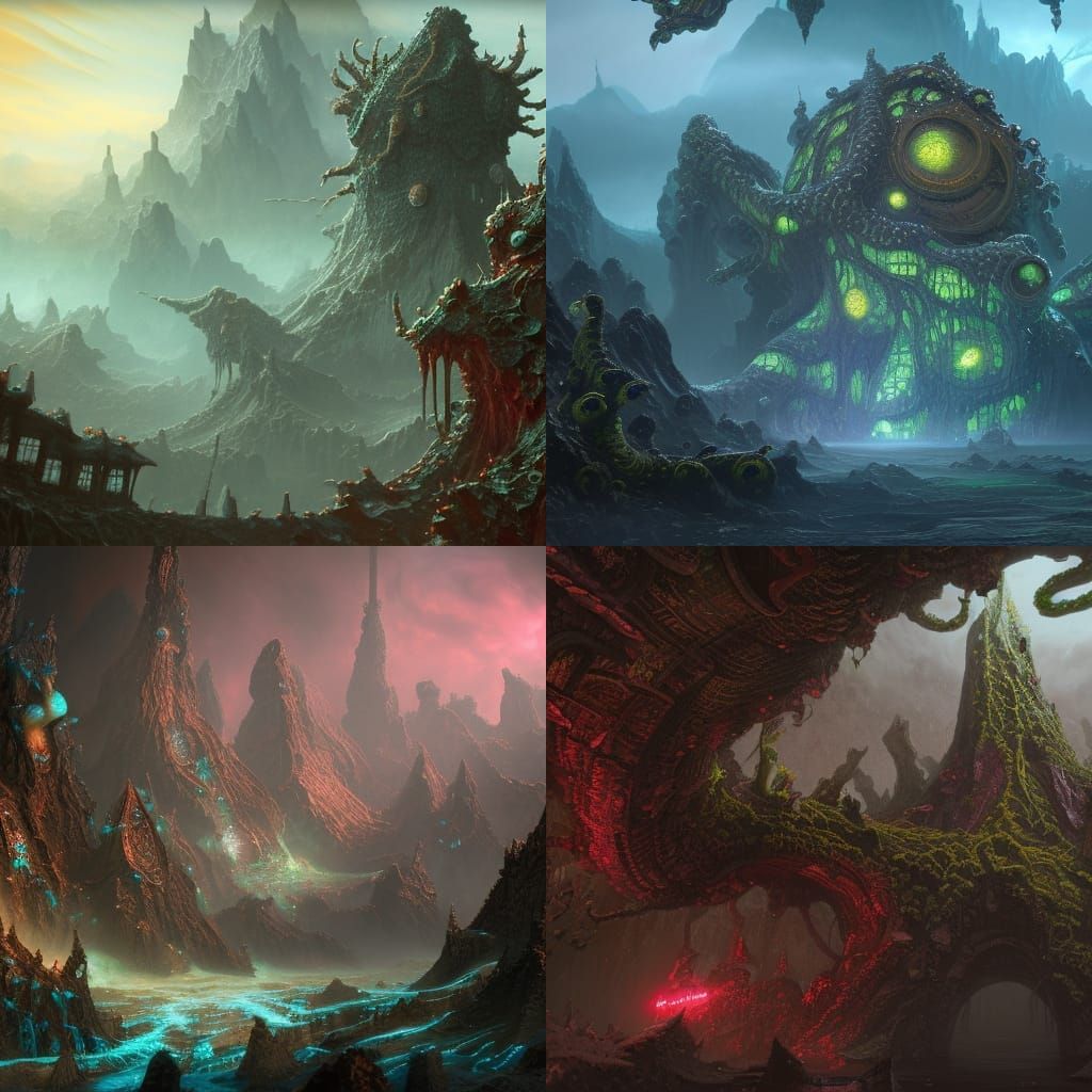 Detailed Matte Painting of a Shoggoth in 8k