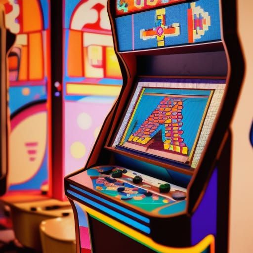 Tetris Arcade Machine in 1980s Asian Gaming Center