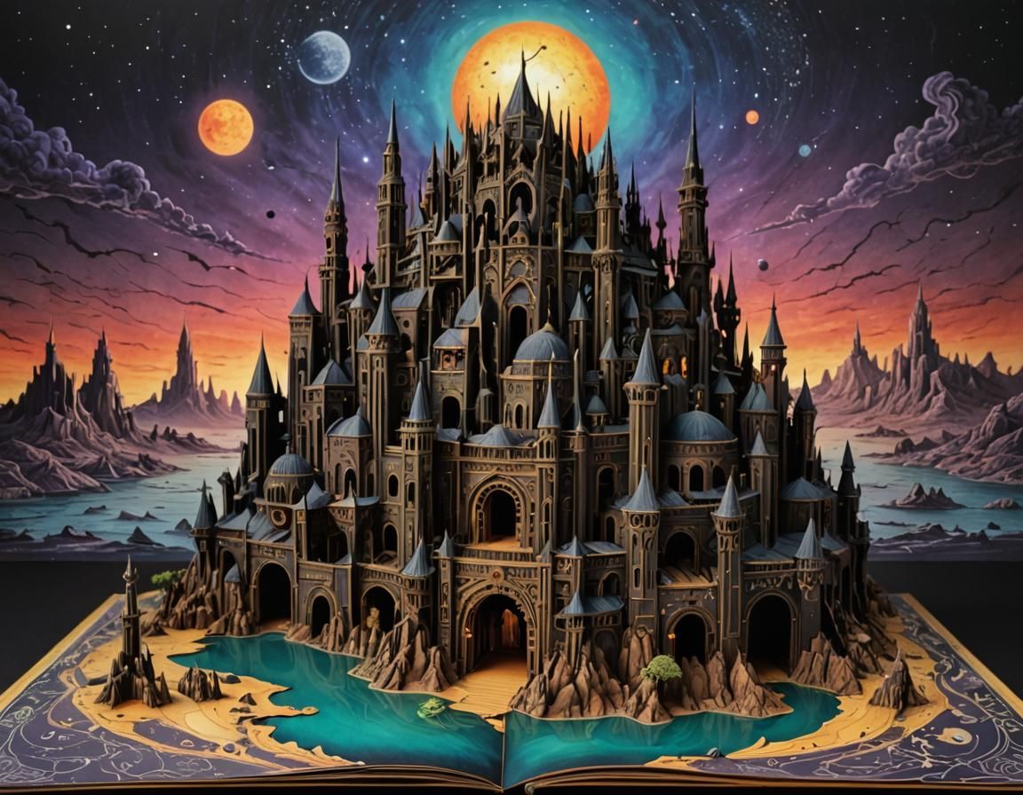 Colorful Pop-Up Book of Carcosa: Cosmic Horror