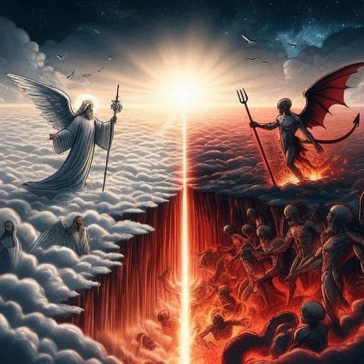 Divine Demarcation: Heaven and Hell, a Supernatural Boundary