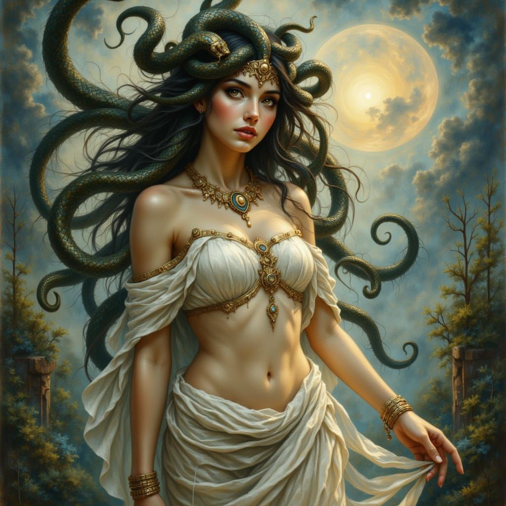 Medusa in Ancient Greece, Frazetta Style