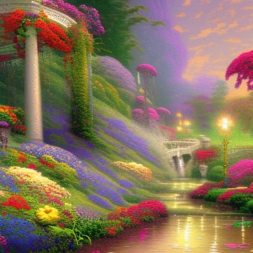 Art Nouveau Floral Pattern with Butterflies