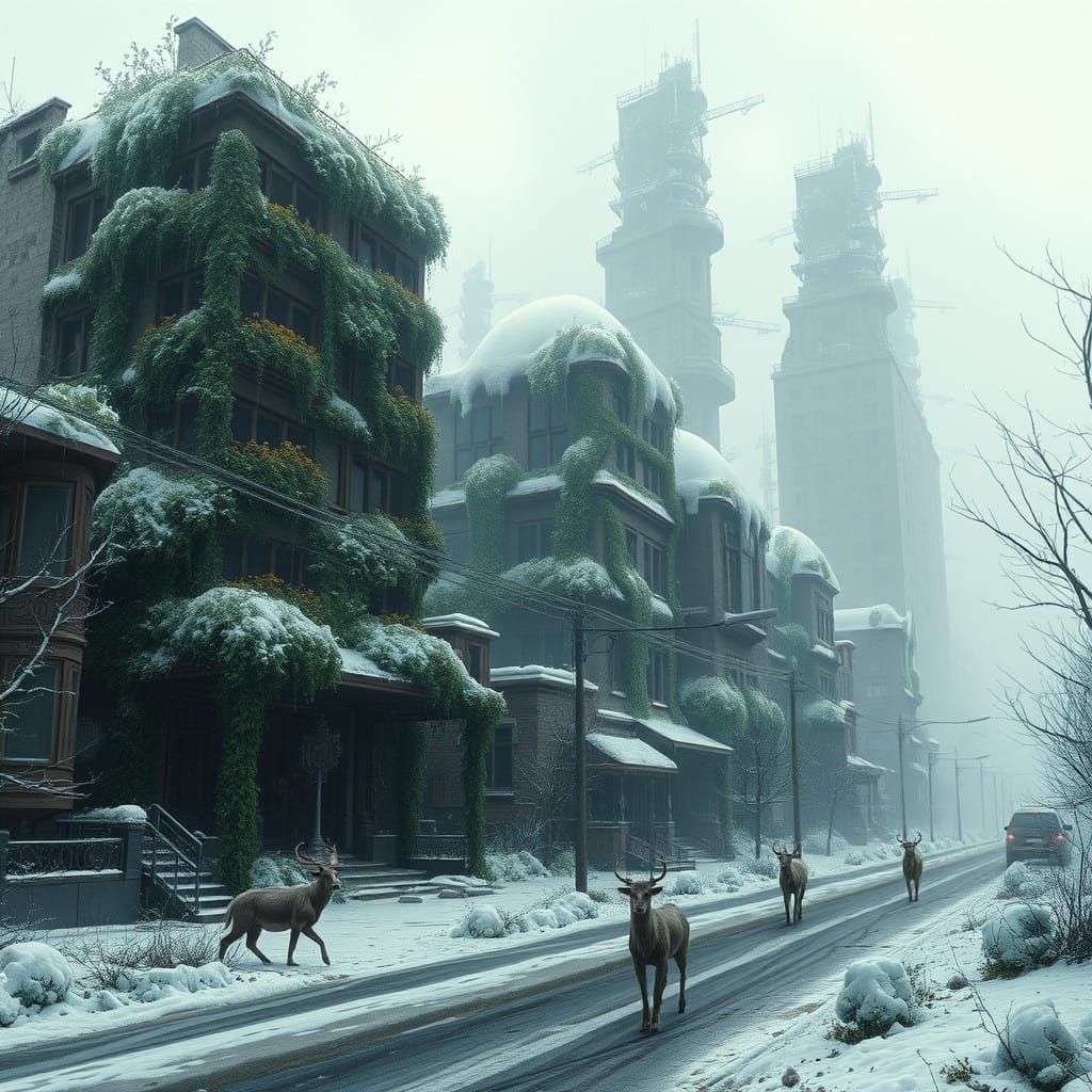 Surreal Apocalypse Landscape in Deep Fantasy Colors