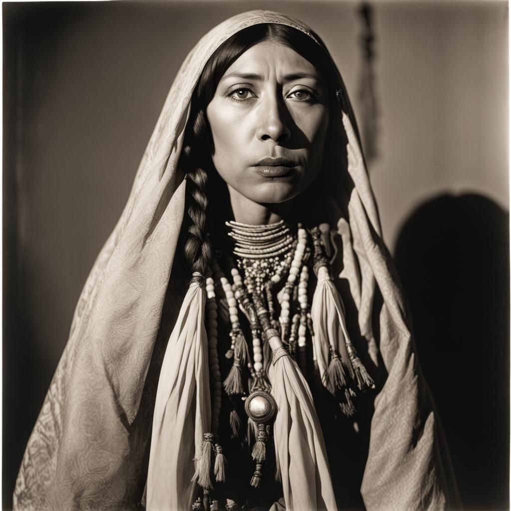 Indian Ghost Dance Movement in Radiant Sunset