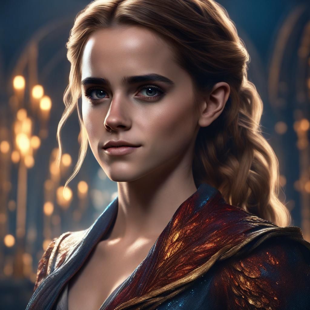 Detailed Matte Painting of Girl with Blinky Lights